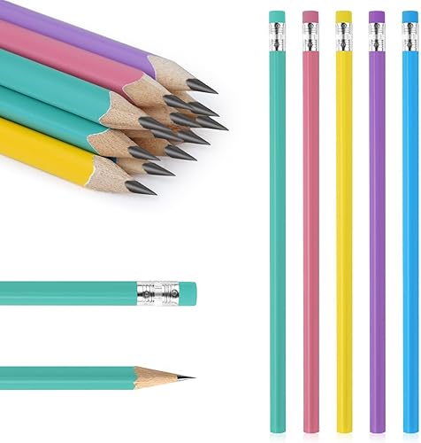 Miniatura 8 de AUAUY Lápices #2 HB, lápices con caja de madera número 2, 12 lápices de grafito, lápices de boceto, lápices de regalo, lápices divertidos para