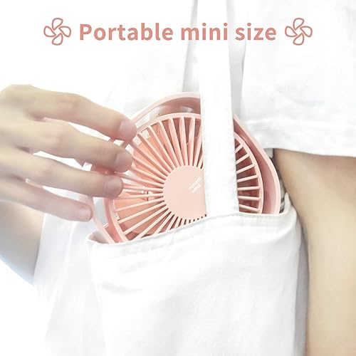 Miniatura 9 de Mini ventilador de escritorio USB de 3 velocidades, mesa de escritorio pequeña personal, ventilador USB silencioso para hogar, oficina, automóvil,