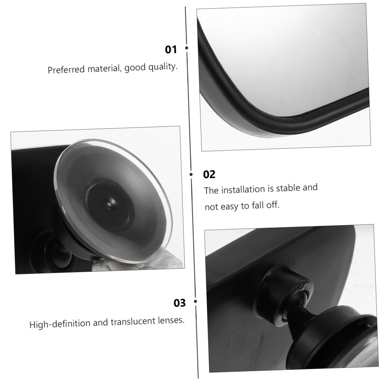 Yardwe 5 Juegos Espejo Retrovisor Infantil para Coche Observación Trasera para Bebés Material y Duradero Diseño Sencillo y Práctico para Conductores