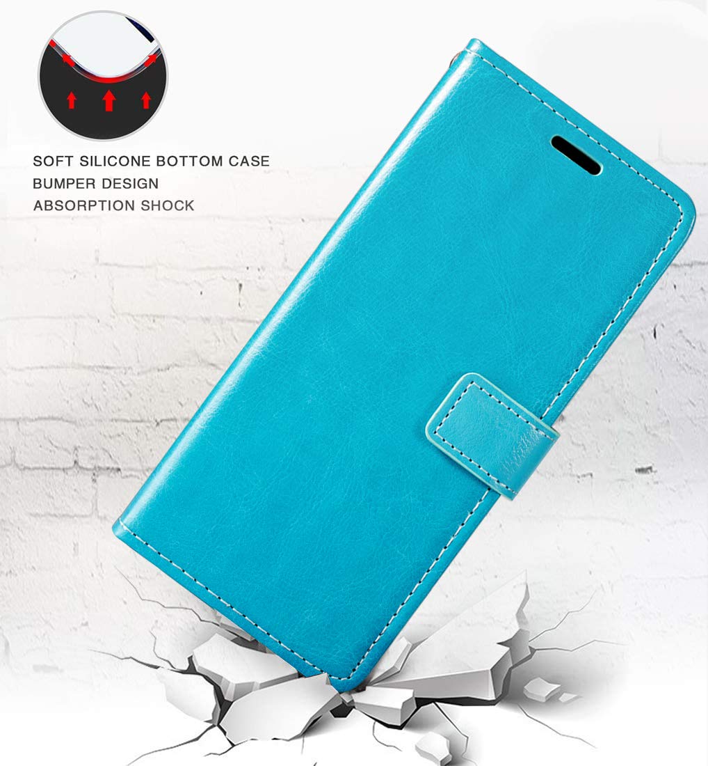 Custodia Portafoglio In Pelle PU Per OPPO Reno 10 5G Global – Azzurro Chiaro – Chiusura Magnetica E Supporto