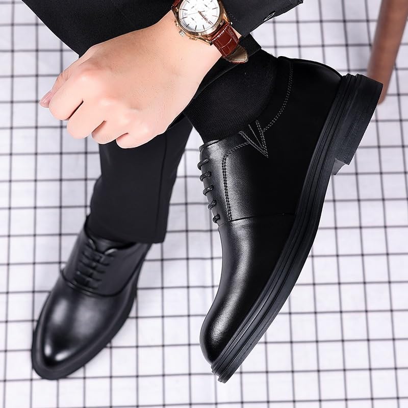 Men's Tuxedo Dress Shoes Mens Retro Comfortable Business Height Increasing Non-Slip Softsole Walking Oxford Shoes3