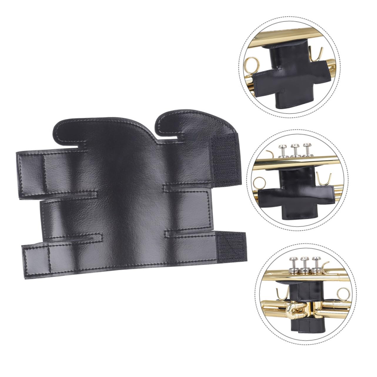 NULYLU Trumpet Guard Pu Leather Protector Wrap Protect Surface Paint Extend Trumpet Life Quick Install