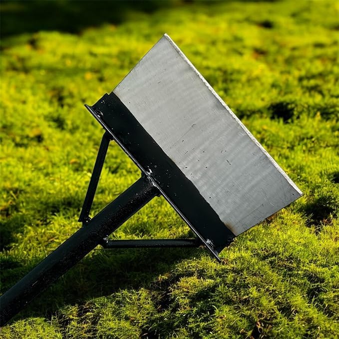 Image of Agrojen Heavy Duty Steel Cleaning Shovel (Scraper), Hand Weeder,Grass Weeder, Weed Removal, Weeding Spade, Clean Up Animal Waste, Large Metal Shovel Scraper with Iron Handle