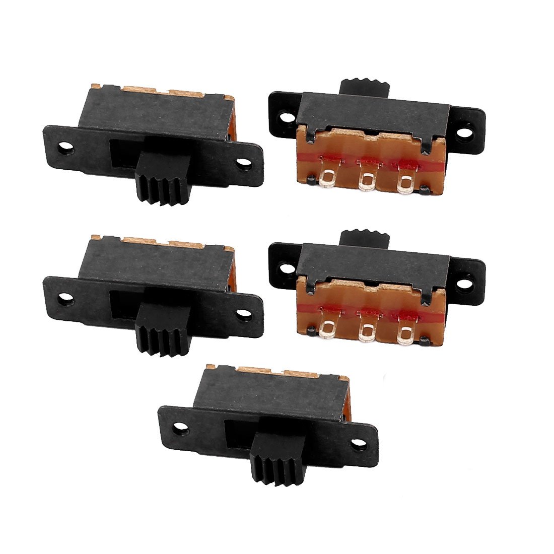 Uxcell Silver Sourcingmap 5Pcs 2 Position 3P Spdt Micro Miniature Laboratory Slide Switch Latching Toggle Switch
