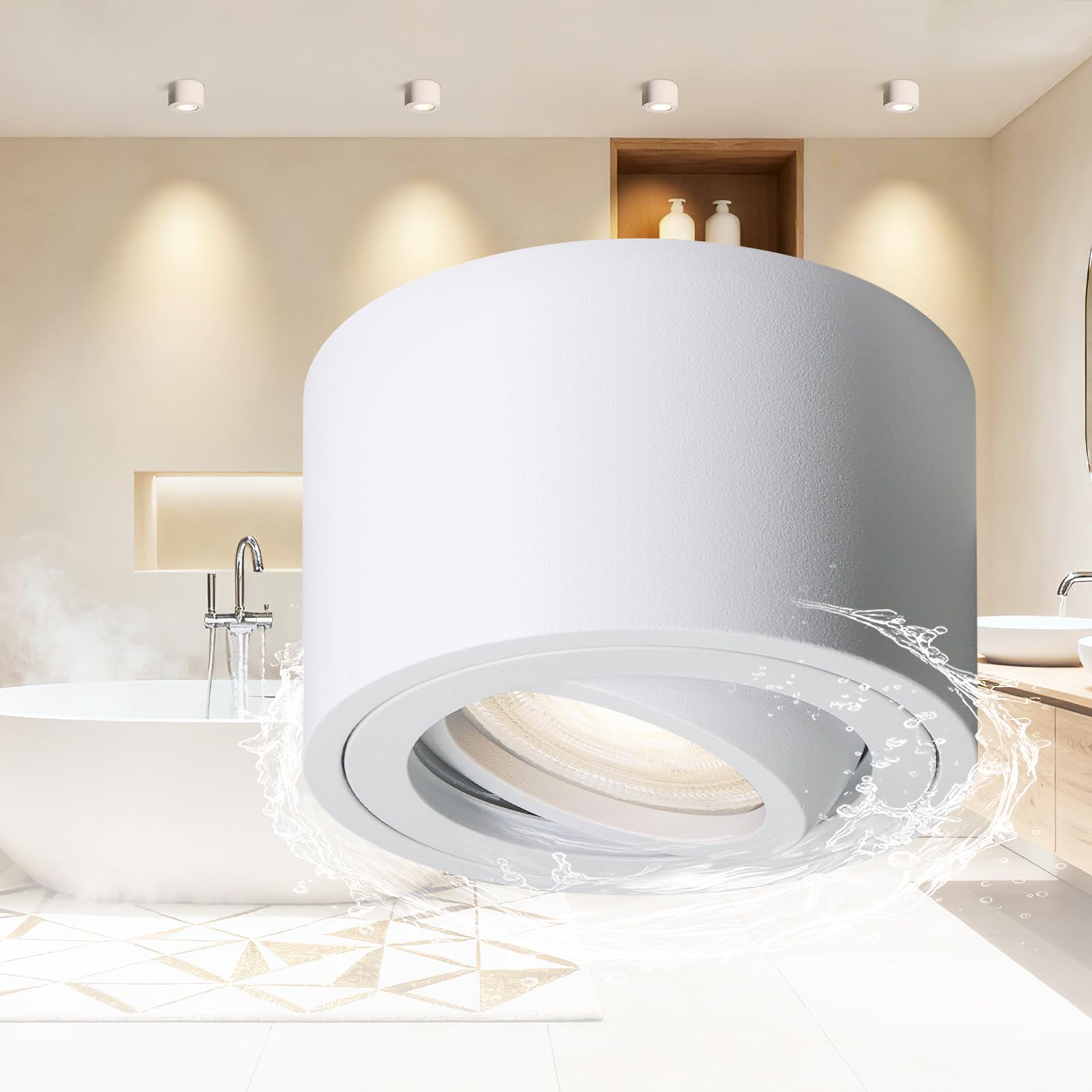 mega lumen LED Surface Mounted Ceiling Spotlight Black, IP65 5W 3CCT CRI90+ โ image 1