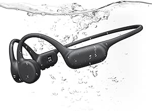 PSIER Bone Conduction Headphones IPX8 Waterproof Swimming Headphones Open Ear Headphones with MP3 Mode 32GB Memory Up to 8 Hours Playtime Bluetooth 5.4 Ear Buds Secure Fit for Running and Fitness asin的图片