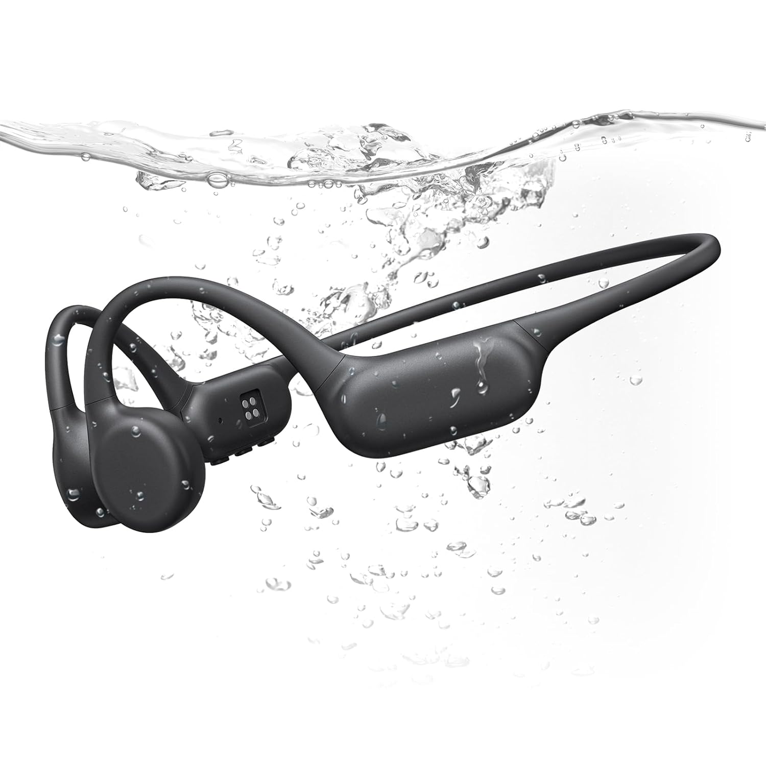 PSIER Bone Conduction Headphones IPX8 Waterproof Swimming Headphones Open Ear Headphones with MP3 Mode 32GB Memory Up to