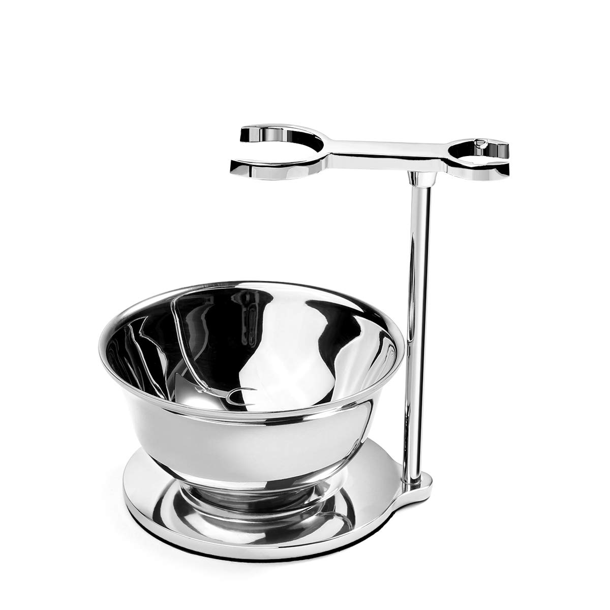 GRUTTI 2-in-1 Shaving Set, Chrome Razor Stand and Soap Bowl Gift Set for Men