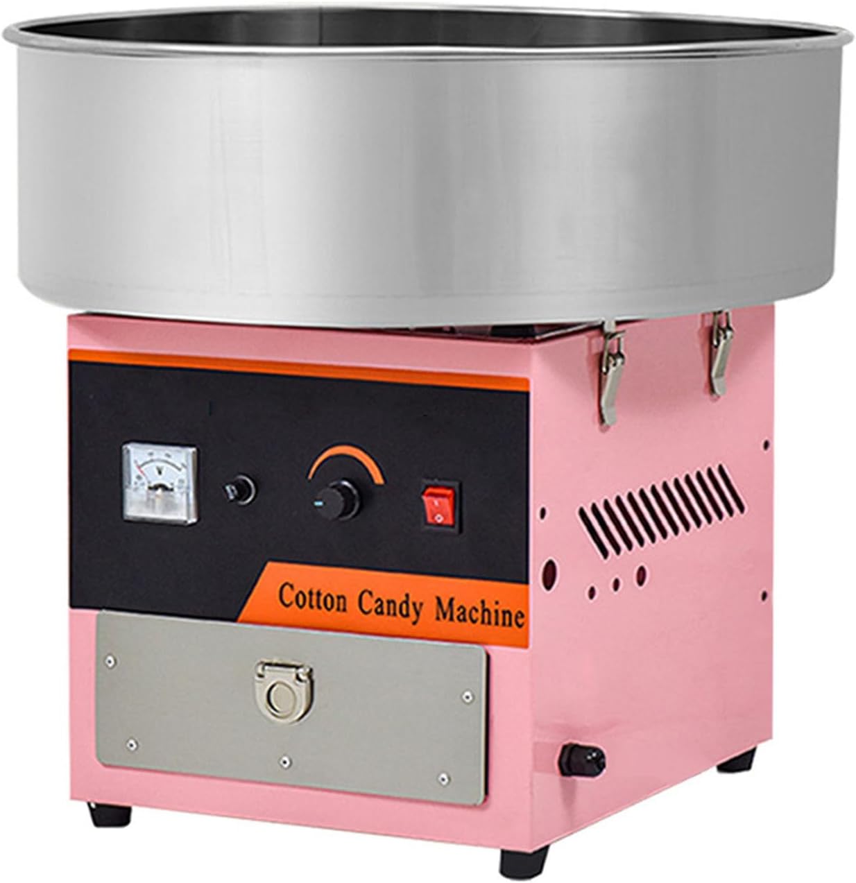 Electric Commercial Pink Cotton Candy Machine, Vortex Floss Maker with Stainless Suitable for Shopping Malls, Family and Friends Gatherings