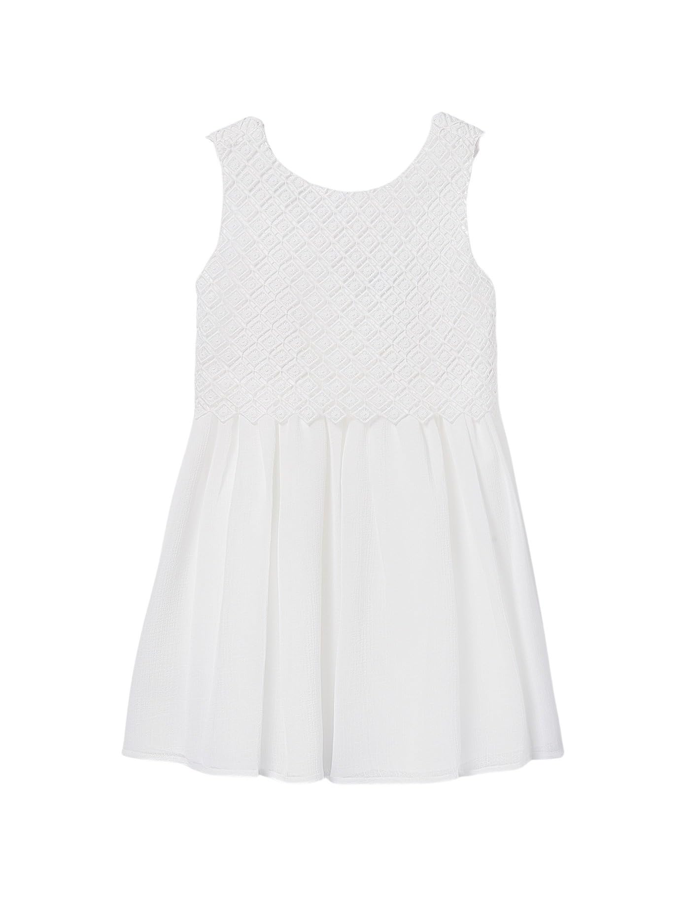 Mayoral Vestido Combinado guipur para niña Nata