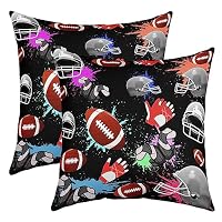 richhome Set di 2 federe per cuscini con motivo astratto a tema baseball, 45,7 x 45,7 cm, decorazione per bambini, adolescenti, adulti, sport estremi, stile gioco, stile gioco, per auto e ufficio