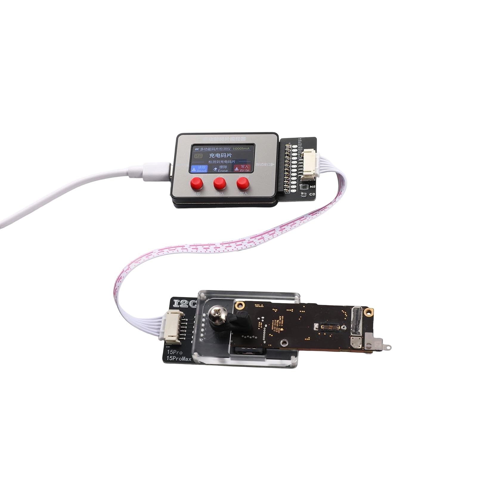 Not Required Disassembly Charging Chip Programmer for 15Pro / 16Pro Secure Clip on Design Fast Reading Programmer Clip