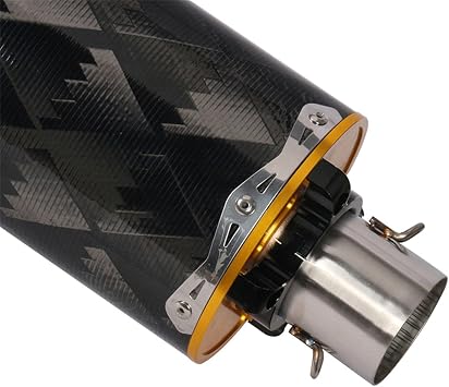 51mm Universal Motorcycle Exhaust Pipe Modified Escape CNC Carbon Fiber With Catalyst For Yamaha YZF R6 YZFR6