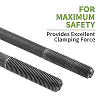 Vista 5 de Kit de pernos en U para remolque SPARKWHIZ para eje redondo de 2 3/8", 3,500 libras, 6 1/4" de largo, 1/2" de diámetro, rosca de 3", para resorte