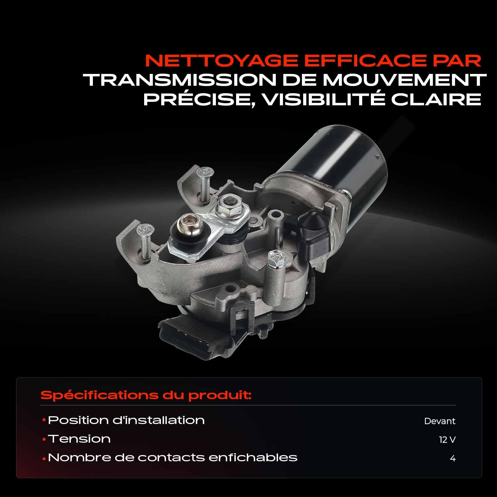 Frankberg Moteur d'essuie-glace, moteur d'essuie-glace de pare-brise, 12 | V, 28800JD900; Compatible avec: