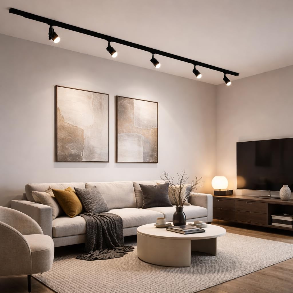Alpinaluz Foco LED para Carril Monofásico 15W 1500lm CCT Seleccionable 2700K-4000K-6000K Orientable Negro Mate con Ángulo de Apertura de 40° para Iluminación Comercial y Residencial