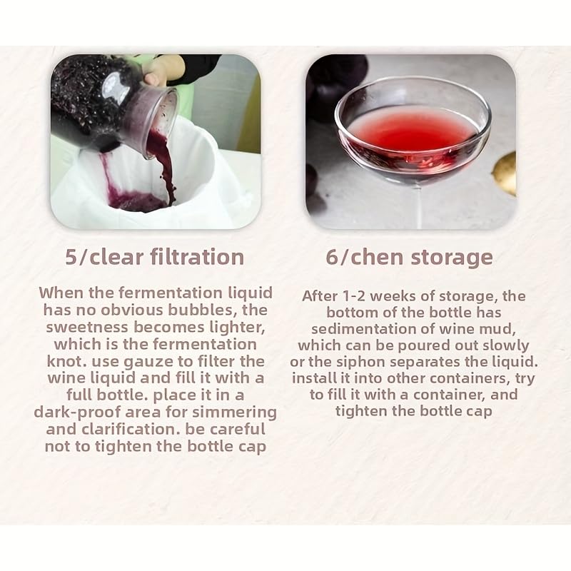 Miniatura 5 de Levadura de vino de fruta de ángel, levadura de uva, levadura de vino de morera Yangmei, versión RW adecuada para frutas oscuras (0.35 oz x 1 bolsa)