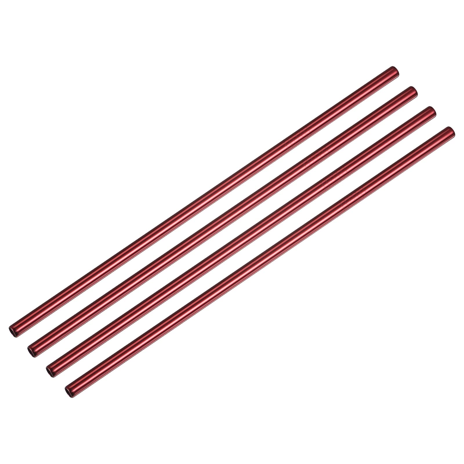 QUARKZMAN Réutilisable Métal Pailles 4Pcs, Inoxydable Acier Droit Boire