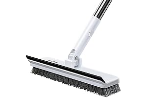 Scrub Daddy Mop Floor Cleaning, Heavy-Duty Stiff Bristle Multipurpose Scrubber with Squeegee