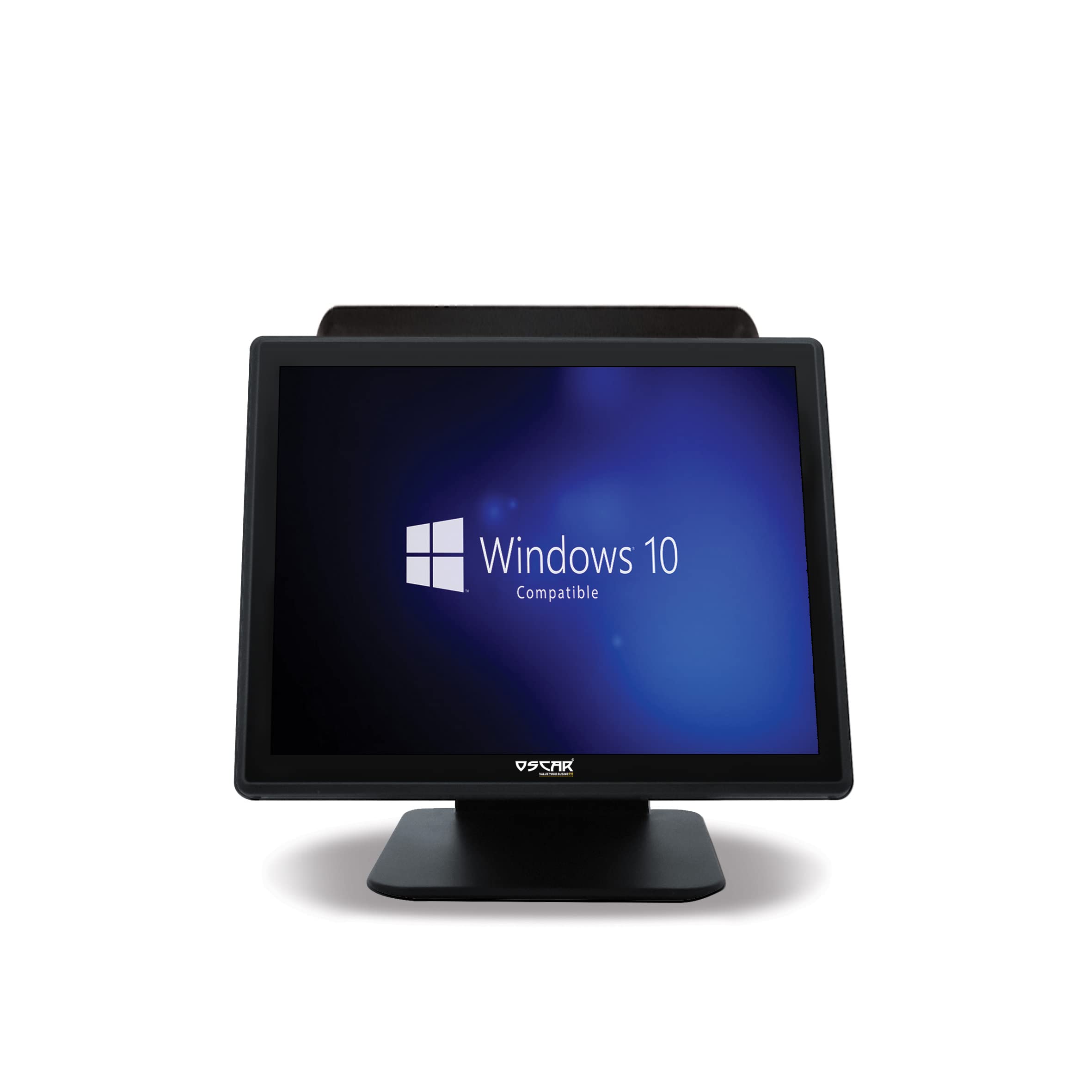 OSCAR EMINENT 5 Touchscreen Point of Sale POS Terminal Cashier Billing Machine | CPU Core i5 5thGen 2.2 GHz | RAM 4GB | SSD 128GB | LED 17 Inch | Resolution 1280x1024 (With 2nd LCD 11.6", Black)