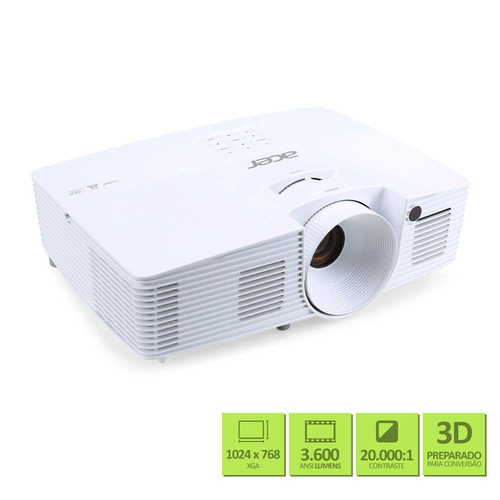 Acer X127H Proiettore, Luminosità 3600 ANSI Lumen, Bianco