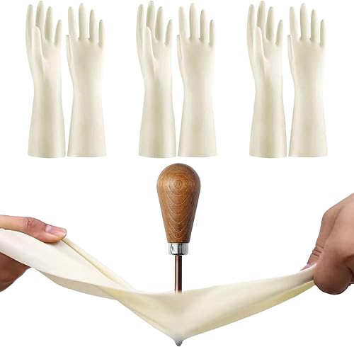 Guantes de limpieza, guantes para platos, guantes para lavar platos, resistentes, duraderos, antideslizantes, larga vida útil, 3 pares