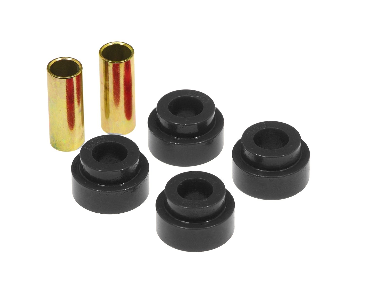 Prothane 19-919-BL Black Straight Shock Mount Bushing with Sleeve - 2 Piece