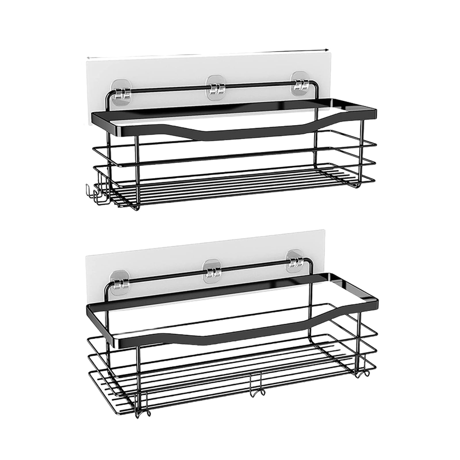 MICFENY Sturdy Shower Holder Stainless Steel Adhesive Shelf for Shampoo and Conditioner Rustproof Design Organization Rack