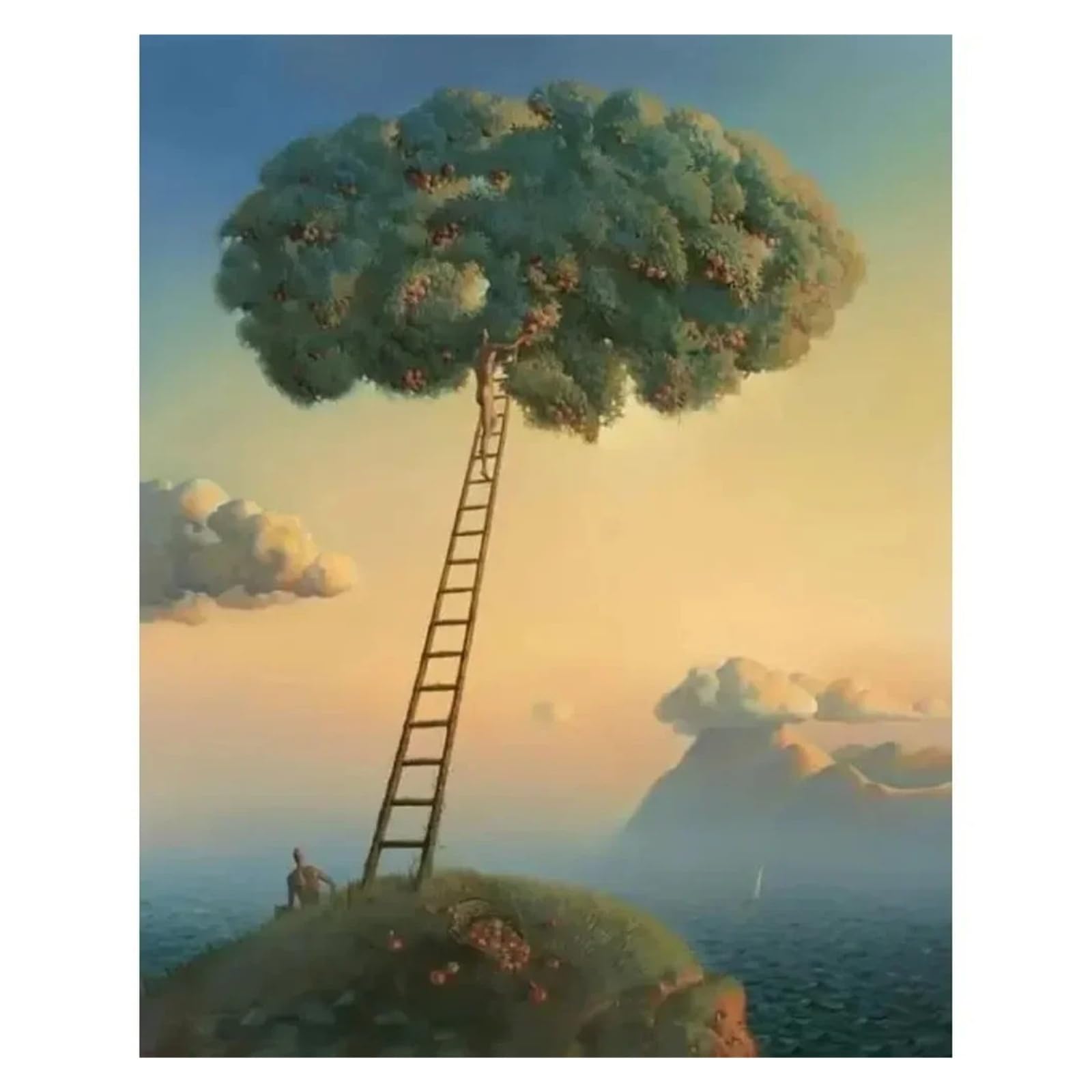 Xenite K Wall Art Canvas Prints Surrealism Poster Abstract Landscape Canvas Painting And Print Home Wall Art Pictures Decoration(,50X70cm)