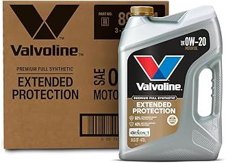 Valvoline Extended Protection Full Synthetic Motor Oil SAE 0W-20 5 QT, Case of 3