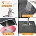 Devansi Cat Litter Mat Litter Trapper 24 X 18 (inches), Honeycomb Double-Layer Design Waterproof Proof Material, Easy Clean(Grey)