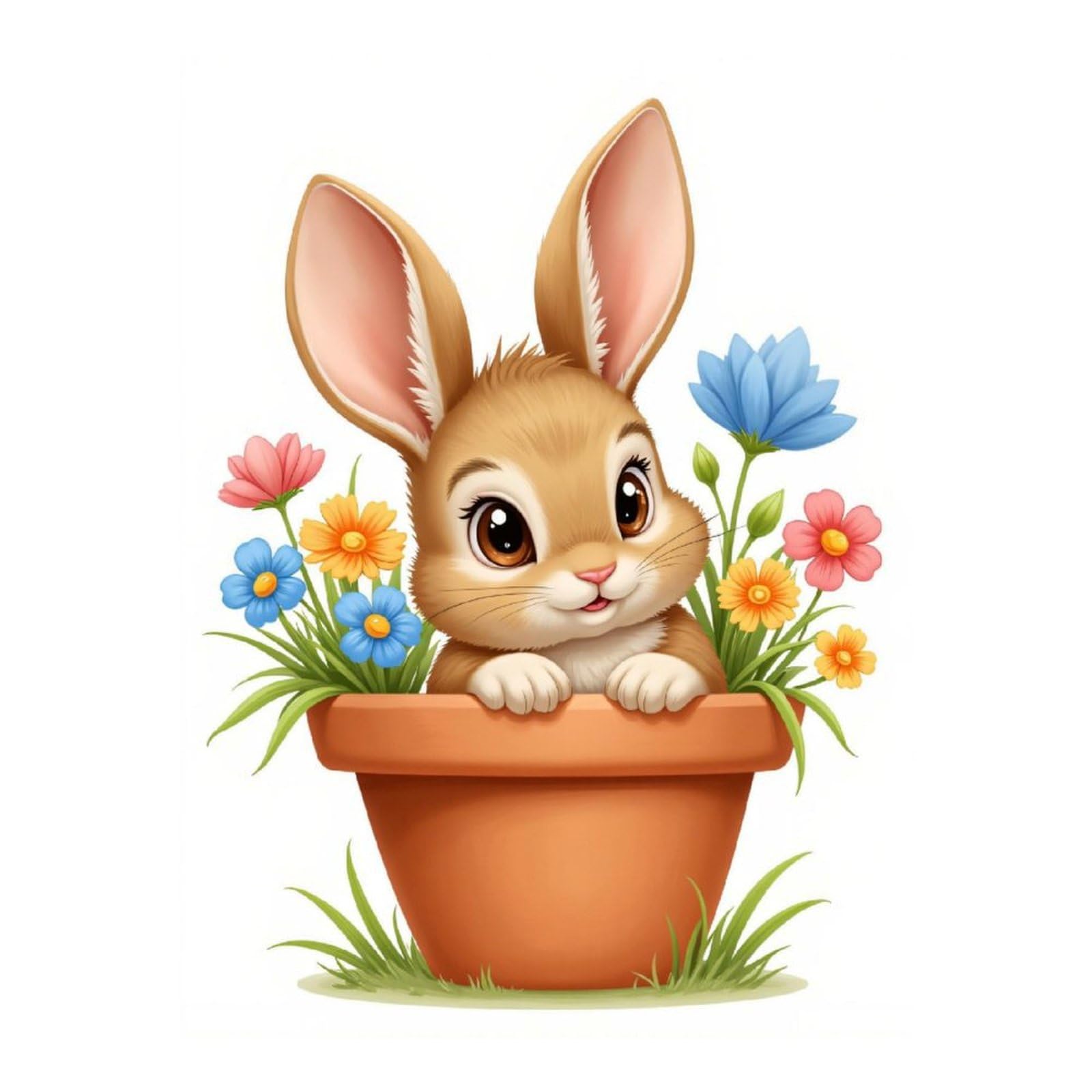 ダイヤモンドアートクラブ＊bunny in flower pot Bunny In