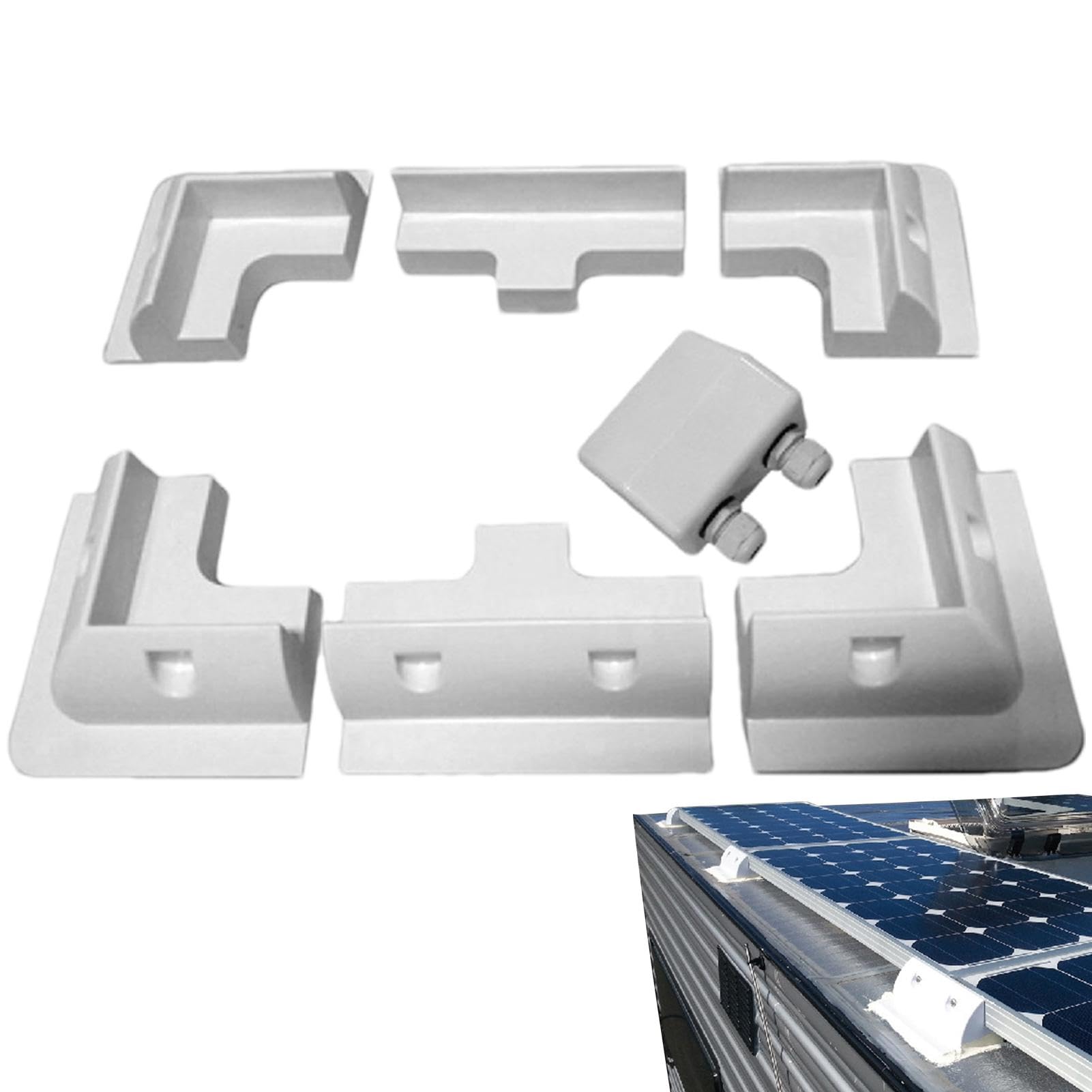 Staffe di montaggio ,Montaggio del pannello solare | Kit di supporto | per capannone senza trapani | Kit di montaggio solare, staffe , kit di supporto angolare, resistente ai raggi UV,