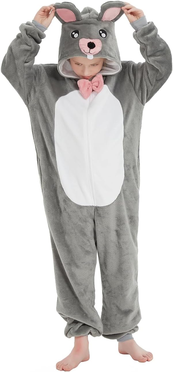 ABENCA Kids Onesie Animal Girls Costume One Piece Pajamas Sleepwear Cosplay Halloween Christmas - Image 3