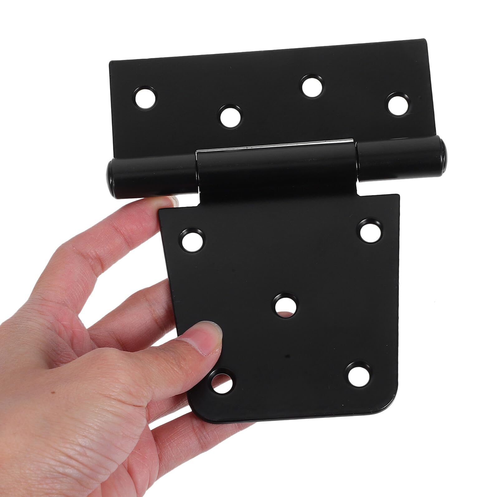 OUNONA 2 pezzi Cerniere Pesanti in Acciaio Carbonio Nere Opache per Porte e Cancelli Resistente alla Ruggine con Viti Incluse Adatte per Porte di Fienile e Mobili Installazione Facile