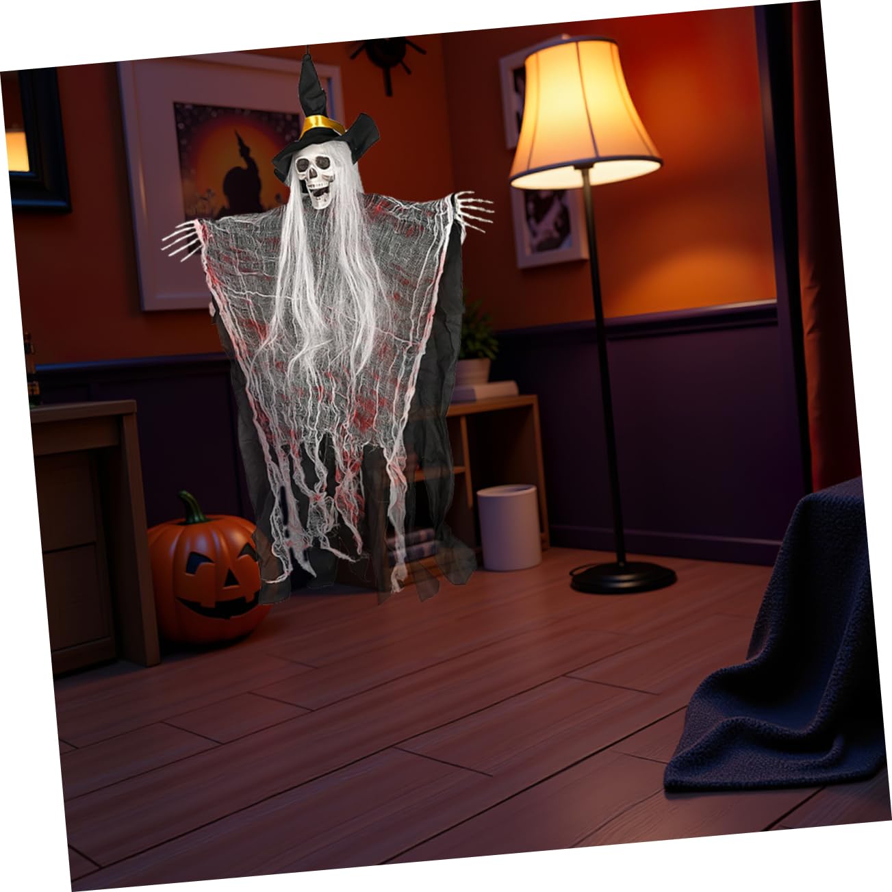 Gatuida 2pezzi Decorazioni Sospese di Halloween Forma di Scheletro per Oggetti di Scena per Case Infestate da Giardino per Interni ed Esterni