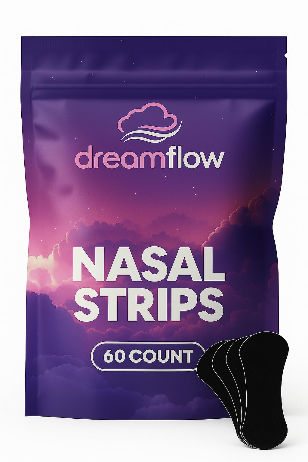 Nasal Strips for Deep Sleep - Lightweight Comfortable Nose Tape with Strong Easy-Grip Adhesive for Painless Removal -