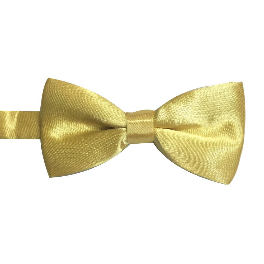 AINOW Boys Children Solid Color Satin Banded Bow Ties