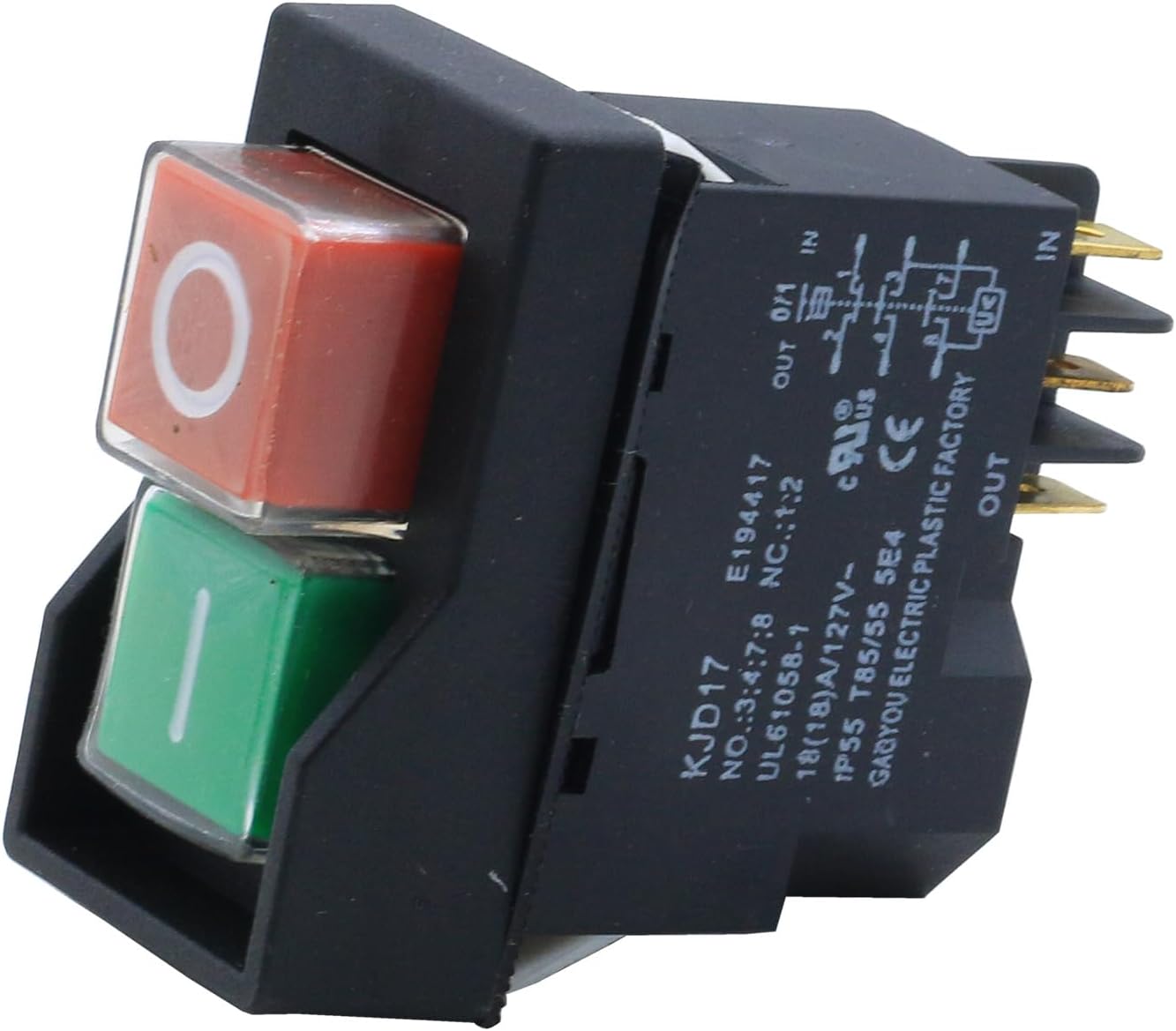 Push Button Switch LDZ-6-4 Compatible with DKLD 6 Pins 18A 127V T85/55 5E4 IP55