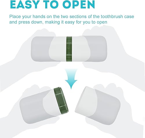 Miniatura 3 de Soporte para cepillo de dientes de viaje, soporte para cepillos de dientes y taza de enjuague con asa, taza de cepillo de dientes de viaje, taza