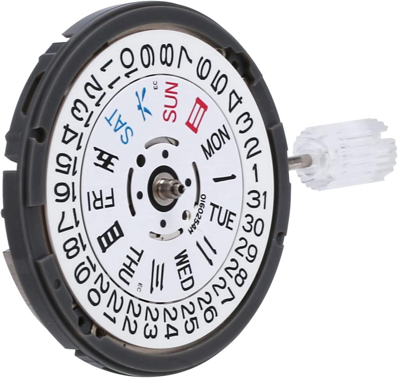 2X NH36/NH36A Automatic Mechanical Movement 24 Jewels White Datewheel Crown At 3.0 Watch Mechanism Replacements