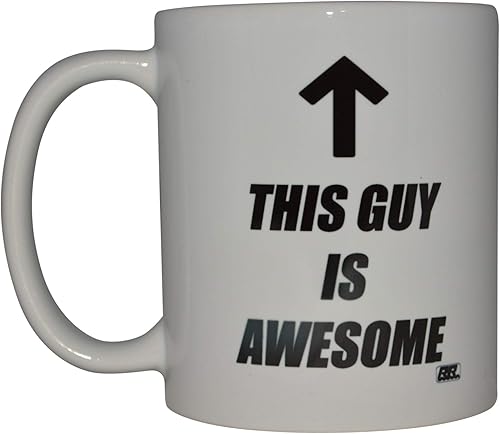Taza divertida de café de Rogue River Tactical - Taza "This guy is awesome", idea de regalo para papá, hombres, hermano y novio, 11 oz, blanca