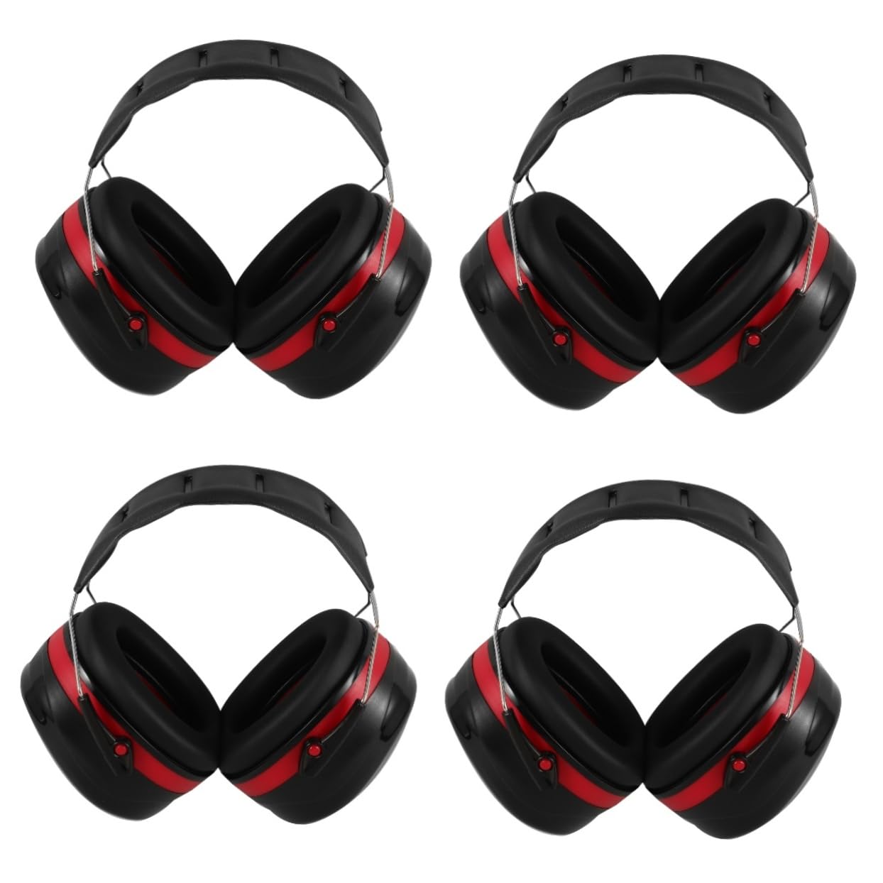 OSALADI 4piezas Orejeras Antiruido Ajustables Para Protección y Earmuff Para Reducción De Para Industrial y Descanso