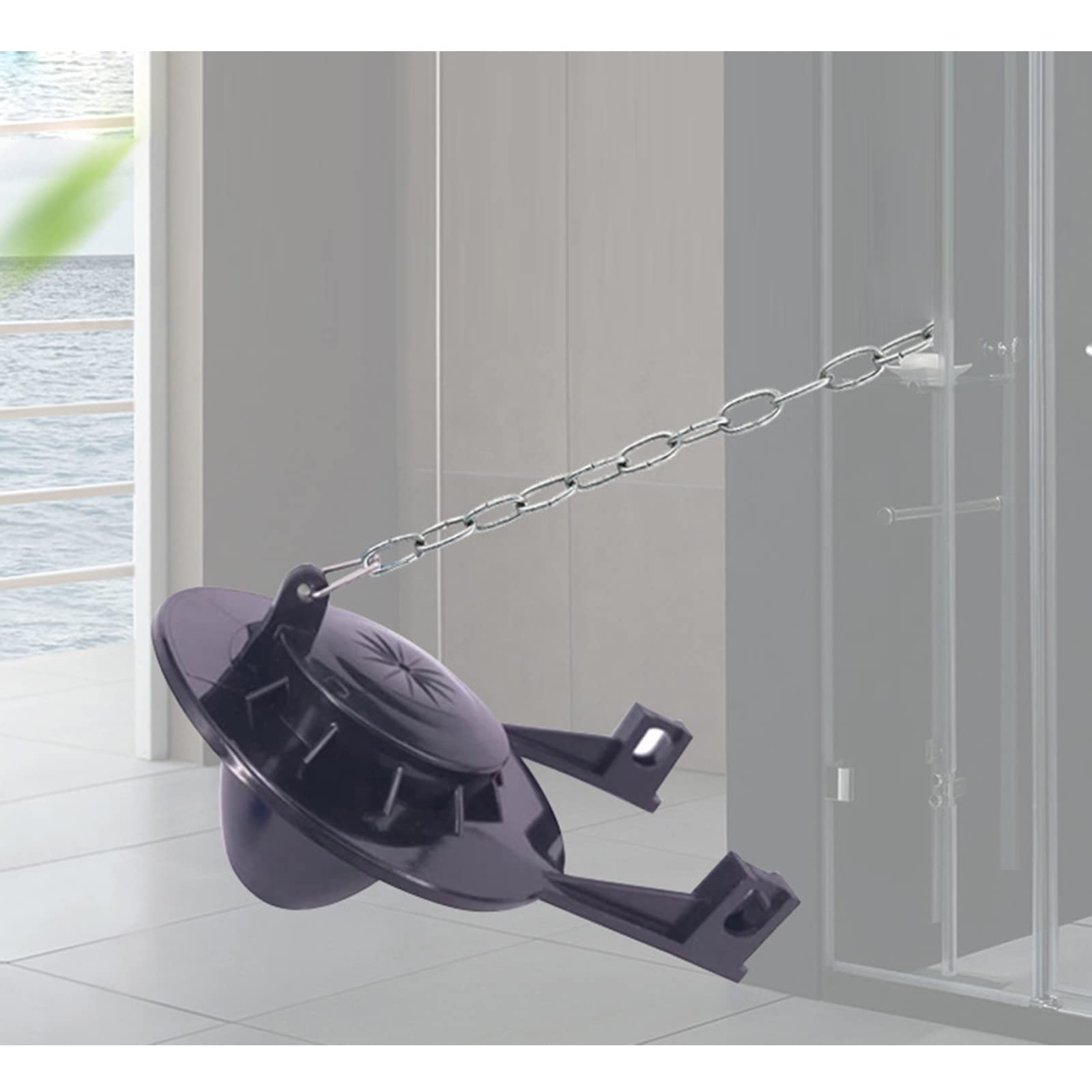 Scarico WC di ricambio per il risciacquo in gomma, per bagno, WC, guarnizione pieghevole regolabile per valvola del serbatoio, set di ricambio