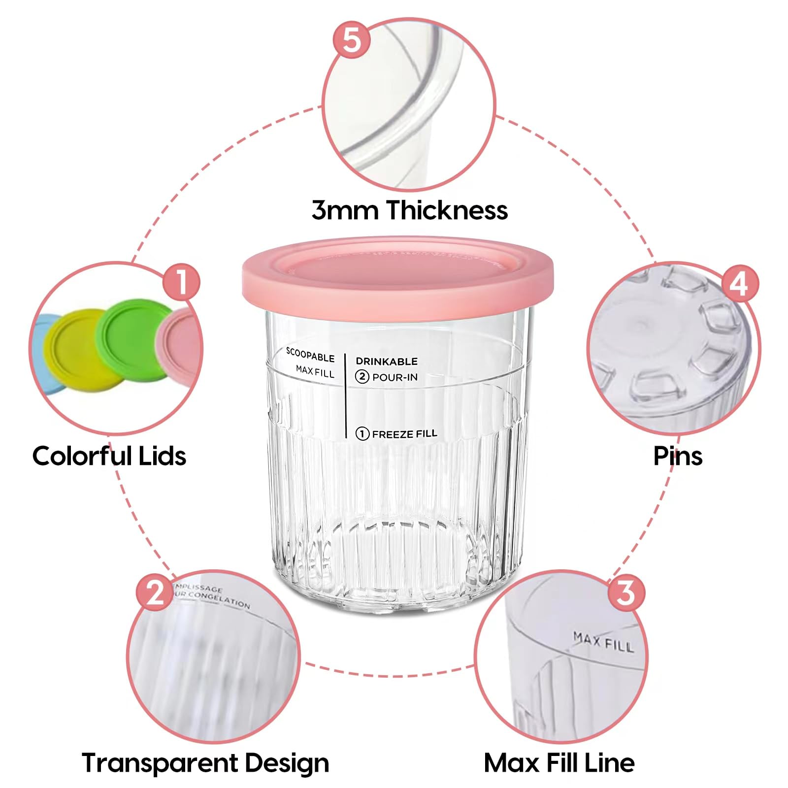 Ninja Creami Deluxe pint fill line measurement