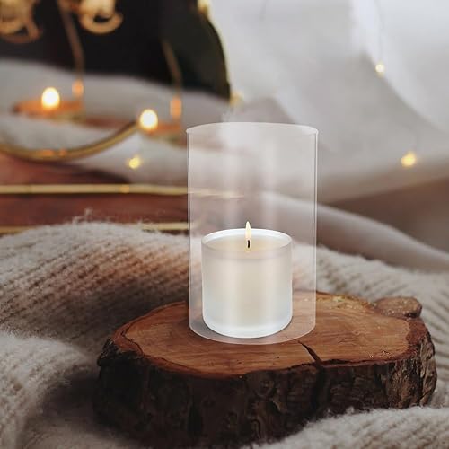 JOINPAYA Glass Hurricane Candle Holder Sleeve 5.90 X 3.93 X 3.93 in Transparent 