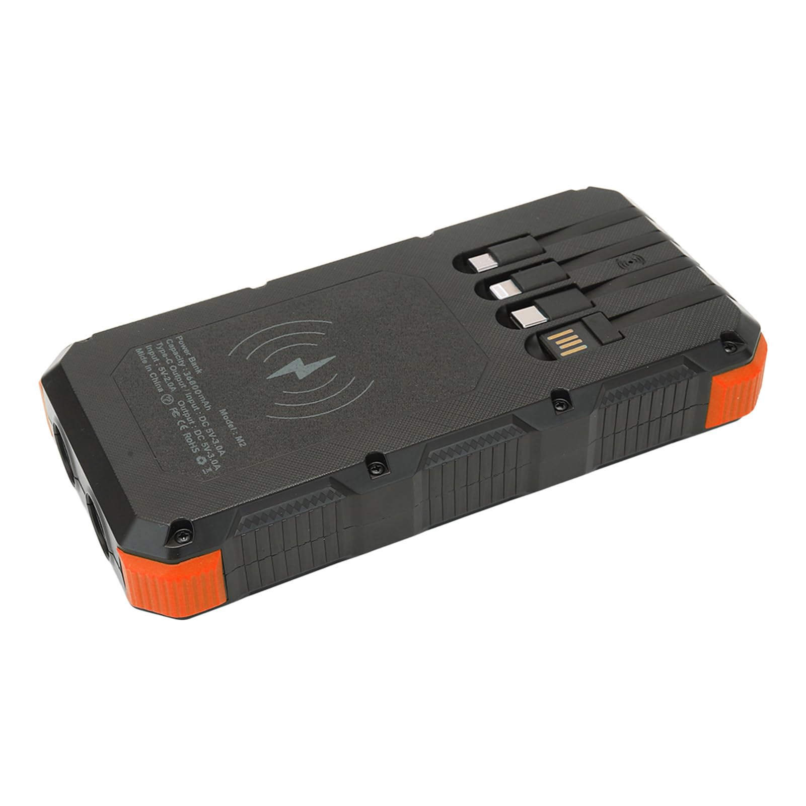 Tnfeeon Chargeur Solaire Portable sans Fil 36 800 MAh avec Charge Rapide, 3 Ports USB, Lumière LED pour Camping en Plein Air, Randonnée, Voyageurs, Poids de 20,1 Oz Assure Une Alimentation Fiable de