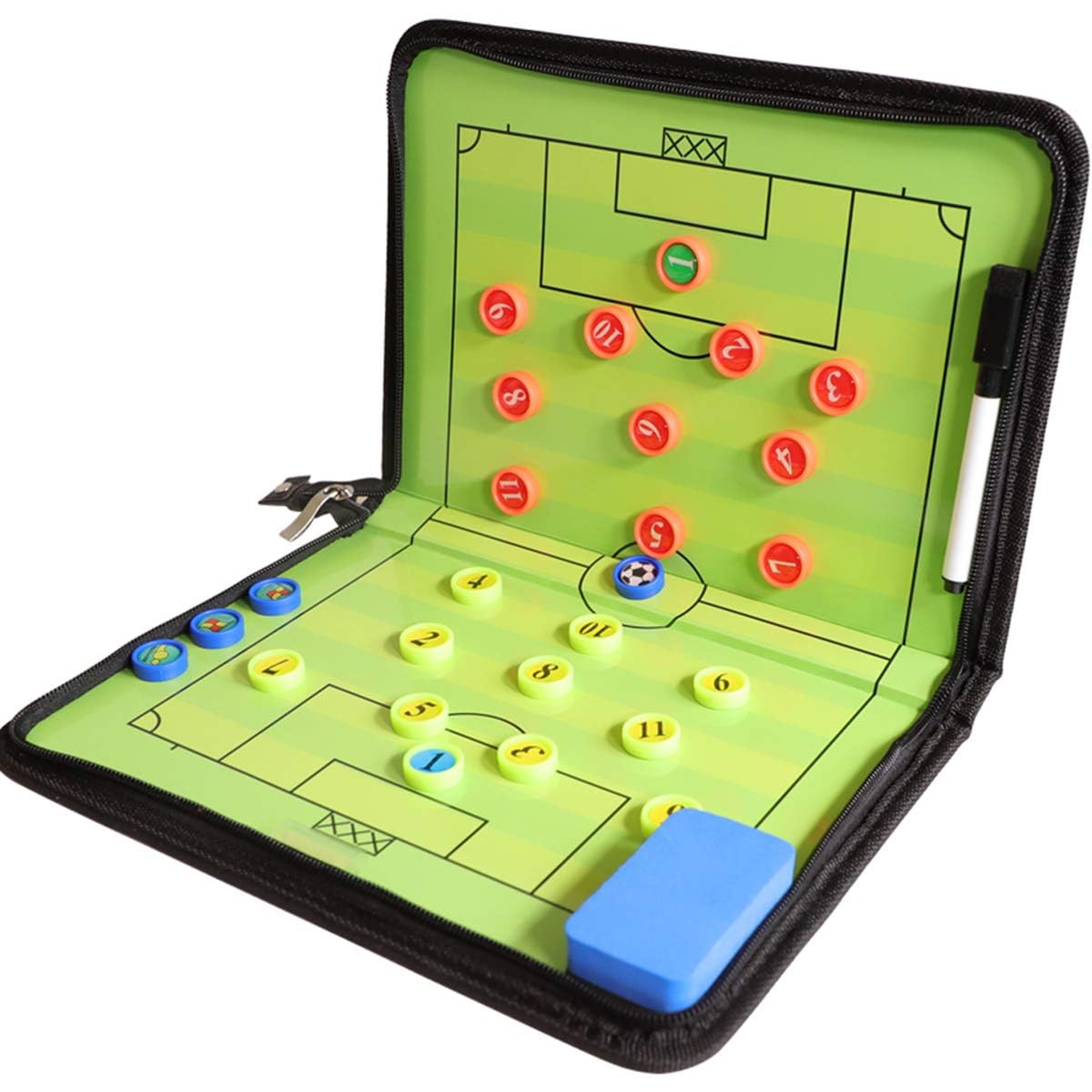 DEWEL【サッカーコーチ推薦】サッカーボード 作戦ボード 折り畳み式 専用ペン…