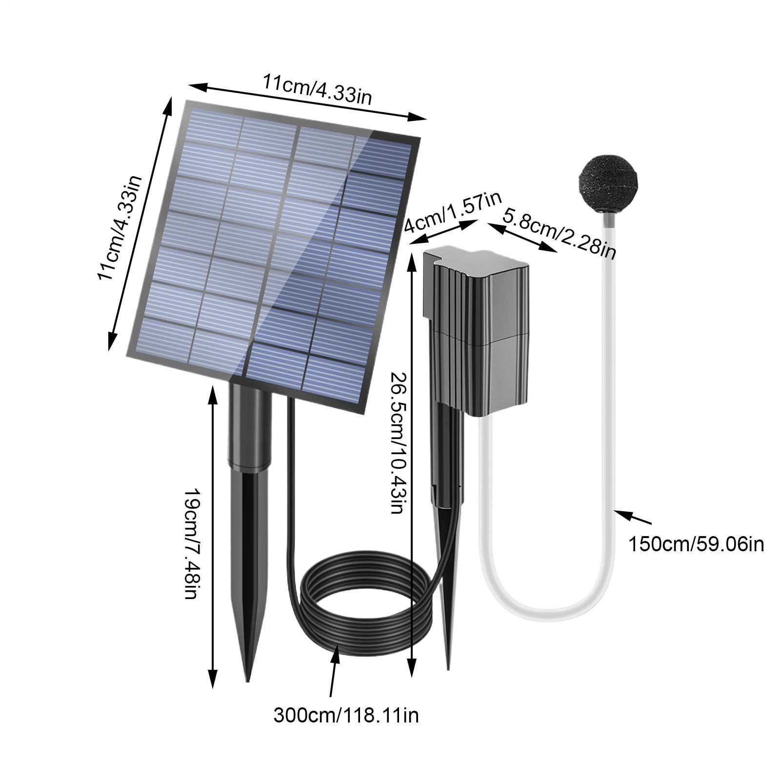 Aérateur solaire de bassin avec pompe – 2,5 W étanche | Étang, piscine à poissons, enrichissement en oxygène, économie d'énergie | Ensemble de pompe solaire d'aération d'étang de jardin d'entretien de
