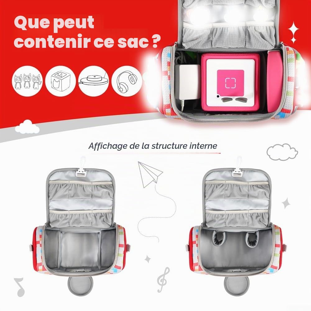 Étui de transport pour kit de démarrage Toniebox, sac de rangement pour lecteur audio Toniebox, boîte de transport pour accessoires Toniebox, sac de transport pour lecteur audio Toniebox et écoute